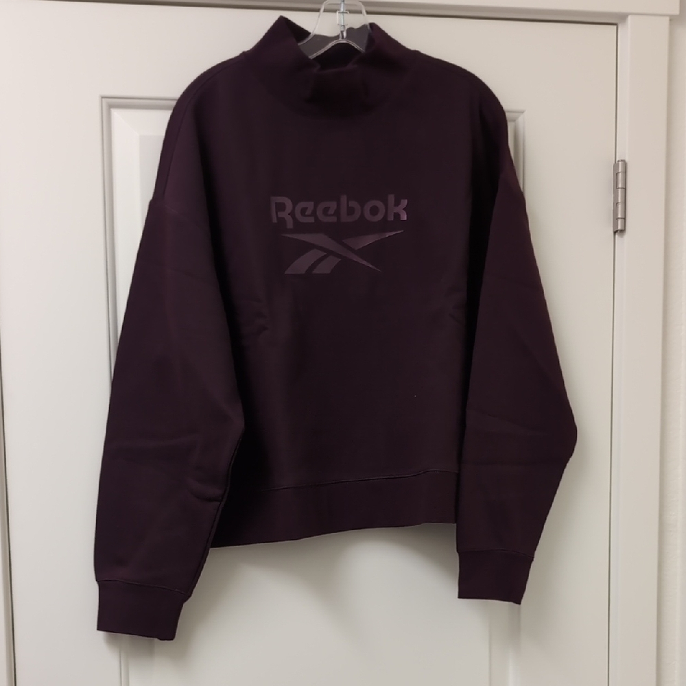 Reebok - Woman's Dark Purple High Collar Sweatshirt Size L NWT